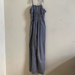 Black and white checkered jumpsuit